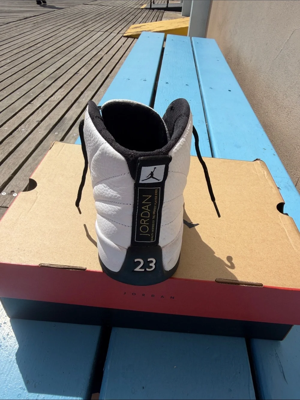 Nike Air Jordan Retro 12 Men’s Basketball Shoes - White/Black/Gold